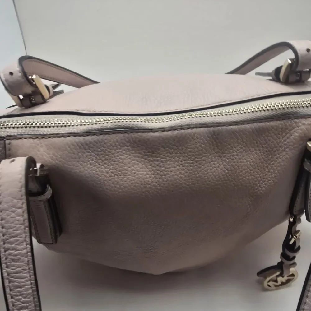 MICHAEL KORS JET SET TOP ZIP TOTE Pebbled Ballet Pink Leather